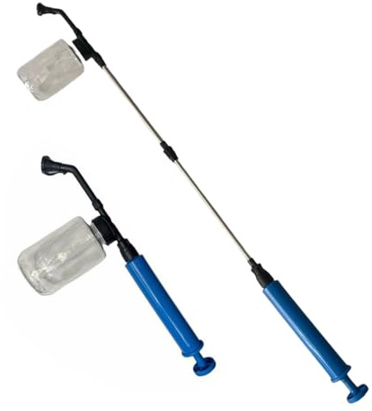 Genérico Aplicador Espolvoreador de Polvo - Pulverizador de Polvo Multi-Propósito,Herramienta Telescópica 250Ml para Tomates Flores Hortalizas Fresas Pimientos Interior Invernadero Exterior