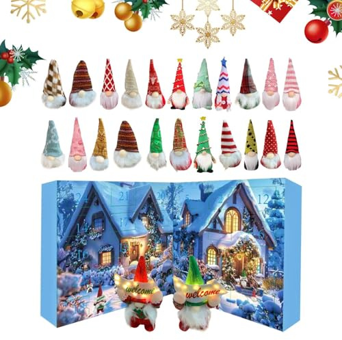 Advents-Countdown-Kalender Sammelfiguren Gnom-Puppe