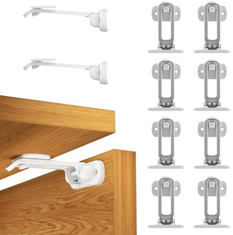 ZenithAura Kindersicherung Schrank Kindersicherung Schubladen Schranksicherung Baby Unsichtbare Montage Design Kindersicherung Schrank Für