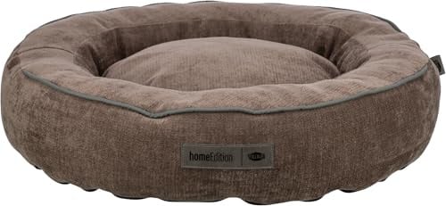 TRIXIE orthopädisches Hundebett Vital Lennox rund ø 70 cm – braun | Orthopädischer Schaumkern für gelenkempfindliche Hunde – für Hunde, sorgfältig verarbeitet für angenehm weichen Schlafkomfort
