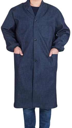 YsXoWiui Blouse de Laboratoire pour Homme, Manches Longues, avec Poche, pour Atelier, Travail Du Bois, Soudure