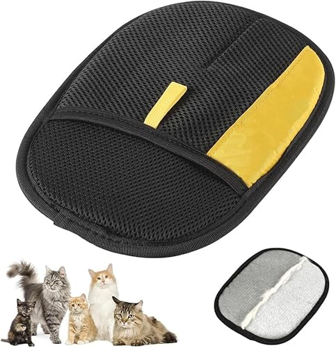 Gants de Toilettage Double Face Antistatiques 2026 - Pour L'épilation des Poils d'Animaux en Douceur, Réutilisables pour le Nettoyage, le Peignage sur Canapé, Meuble, Tapis et Siège Auto (1PCS)