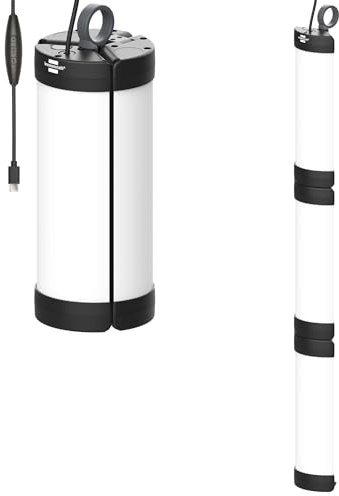 Brennenstuhl LED Vorzeltleuchte VL 500, 5m USB C Kabel mit Schalter, IP54 | Hänge- und Stehlampe, 550lm, dimmbar, Campinglampe mit Farbtemperaturstufen 2700K-6500K