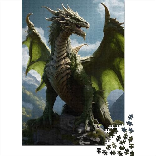 Green Earth Elder Dragon Puzzle Mit 1000 Teilen Für Erwachsene, 52x38cm/1000pcs; Glatte Teile Aus Weißem Karton; Geschenkidee Für Puzzlefreunde