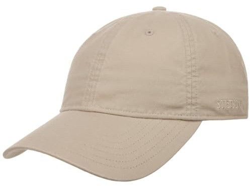 Stetson Ducor Sun Guard Full Men's Cap - Baseball Cap Made of (Sustainable) Organic Cotton - Spring/Summer - 40+ UV Sun Protection - Stonewashed Look - Outdoor Cap Beige