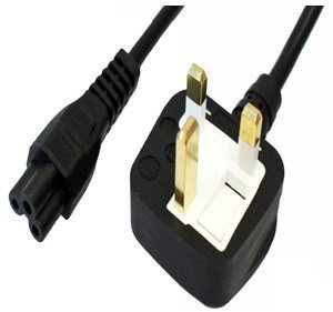 Cordon d'alimentation C5 Trèfle Câble secteur UK 3 broches pour ordinateur portable