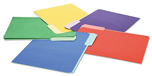 Universal One – Colored Datei Ordner einlagige, 1/3 Cut Top Tab, Letter, sortiert, 100/Box 10506 (DMI BX
