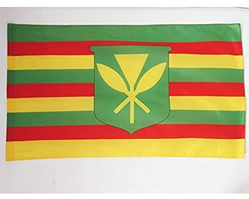 AZ FLAG - Drapeau Hawaii Kanaka Maoli - 90x60 cm - Drapeau Hawaïen Kanak 100% Polyester Avec Fourreau et Cordelette - Pavillon 50 g