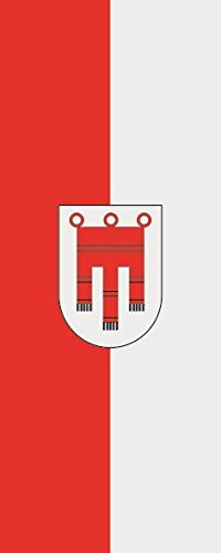 U24 Fahne Flagge Vorarlberg im Hochformat Premiumqualität 150 x 600 cm