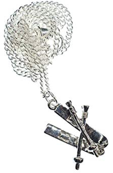 Miniblings Ski Skier Skiset Halskette - Handmade Modeschmuck I Kette mit Anhänger Länge: 45cm - Schnee Winter Wintersport Sport
