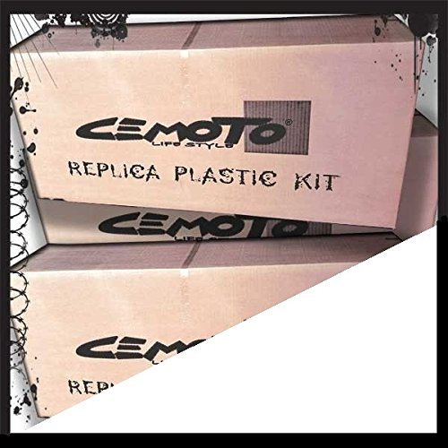 Kit plastiques 7 Pcs Avec tableau avant blanc Cross Enduro cemoto pour Yamaha YZ 125 2002/2005 YZ 250 2002/2005