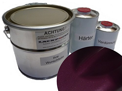 Lackpoint 1 Liter Set 2K Autolack Dark Violett Metallic Matt kein Klarlack Trend