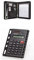 Genie A4 Schreibmappe mit herausnehmbarem Ringbuch (Frankfurt, in Lederoptik und strukturiertem Nylon) schwarz + 325 8-stelliger abheftbarer Taschenrechner (Dual-Power, Solar und Batterie) schwarz