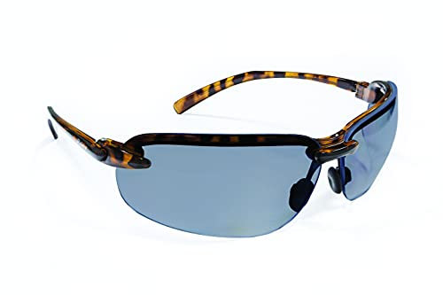 Riley Eyewear Aspini Tortoise Shell Sunglasses Contemporary Stylish Work Safety Glasses (Grey Lens)