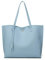 Dreubea Damen-Schultertasche aus weichem Kunstleder mit großen Quasten und großer Kapazität, Blau (pastellblau), Medium