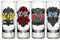 AC/DC Black Ice Schnapsgläser 4er-Set - 4-teilig, transparent, Bedruckt, Glas, in Geschenkverpackung.