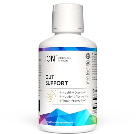 ION Gut Health Supplement 473ml – Microbiome Support | Beyond Probiotics Support | Promotes Digestive Wellness | Alleviates Gluten Sensitivity | Bloating Relief