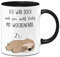 Tassenbrennerei Faultier Tasse mit Spruch Ich war doch noch gar nicht fertig mit Wochenende - Kaffeetasse lustig - beidseitig bedruckt - Spülmaschinenfest (Schwarz)