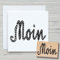 NEWSTAMPS Stempel Moin Seil Motivstempel aus Holz & Gummi zum Karten basteln, Holzstempel, Wasser, Maritim & Meer, Scrapbook, Textilstempel, Deko, Kinder
