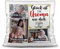 PR Print Royal Kissen mit Füllung - Fotocollage selbst gestalten mit Spruch für Uroma - GLÜCK - mit DREI eigenen Fotos - Geschenkidee Fotokissen - Kissen Polyester - Weiß