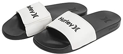 Hurley M Mack Stretch Slide Herren Flip-Flop, (Schwarz , Weiß), 9
