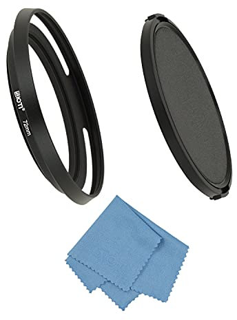 SIOTI 72mm Lens Hood, Matte Treatment Inside, Aluminum Material, Compatible with All Camera Lens S/C/N/F/O/P etc.(72mm)