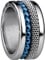 BERING Austauschbar Ringkombination für Damen in Silber & Blau mit einzigartigem Twist- & Change System, Mississippi