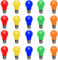 Aiwerttes Set mit 20 farbigen LED Glühbirnen 3W E27 A50 Gemischt Rot Gelb Grün Blau Orange,Farbige Glühbirnen Party Glühbirnen [Energieklasse A]