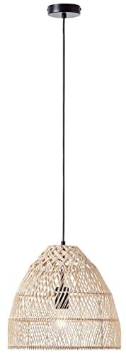 BRILLIANT Lampe, Minster Pendelleuchte 35cm natur/weiß, 1x A60, E27, 25W, Kabel kürzbar/in der Höhe einstellbar