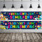 HOWAF 2 Stück Alles Gute Zum Schulanfang Banner für Einschulung Dekoration, Endlich Schulkind Girlande Banner Schuleinführung Stoff Hintergrund Banner Schulanfang Photo Booth für Schulanfang Deko, A
