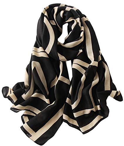 KOOYOL Mujer Bufanda Ligero Fulares Fular De Flores calientes de invierno Bufandas De Algodón de Lino Pañuelo cuello Estola Chales
