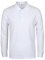 G5 APPAREL Mens Plain Long Sleeve Button Down Classic Cotton Polo Shirt White