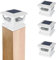 Solar Post Lights IP65 Waterproof Fence Lights Outdoor Garden for 3x3 4x4 inch Patio Fence Deck Wooden Posts-4 Pack