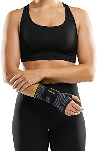 medi Manumed active E+motion 3.0 sportliche Handgelenkorthese | Links | Größe: IV | Gurtband mit Quarz-Pad | Ergonomischer Stabilisierungsstab | Gurtbandöffnung | Optimales Feuchtigkeitsmanagement