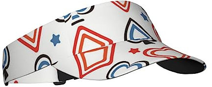 TOMPPY Poker Cards Muster Sport Sonnenblende Hüte Verstellbare Visier Kappe Athletic Visier Hut für Männer Frauen, mehrfarbig, One size