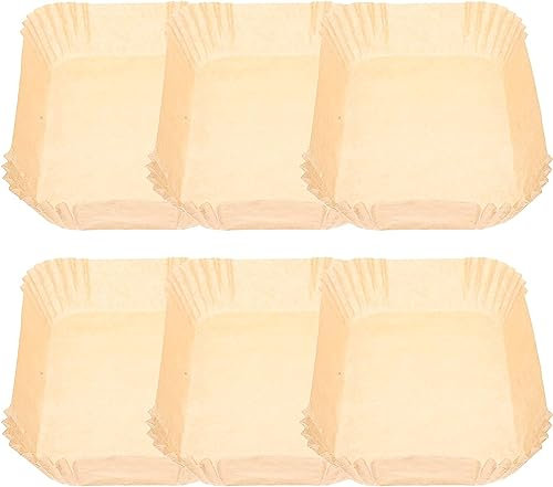 Papel for freidora, papel encerado, papel de regalo de cocina, 100 piezas Revestimiento de papel for freidora de aire Papel for hornear de grado alimenticio Revestimiento de papel pergamino antiadhere