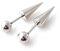 vsilay Set of 2 Stainless Steel Tapers Mens Earrings Piercing Jewelry Earrings Spike Stud Earrings Set Great Gift for Men Women