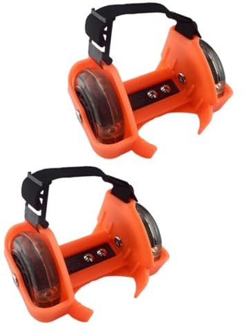 Amosfun 1 Paar Blinkende Fersenräder Verstellbarer Rollenschuh Ersatzrollen Für Rollschuhe Räder Zum Gleiten Rollschuhrad Rollschuhschuhe Schuhe Mit Einstellbar Kind Mit Lichtern PVC