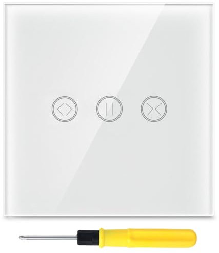 Acmerota WiFi Roller Shutter Switch Smart Curtain Switch Compatible for Alexa Google Home Percentage Control, Voice Control and Remote Control Timing Function Neutral Wire Needed 1800W