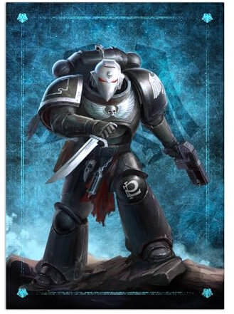 Displate Warhammer Metalposter Magnetische Befestigung Offiziell Lizenziert Bilderr Geschenke Raven Guard Intercessor Poster 32x45cm