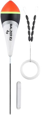 Balzer Forellen Pose mit Glasgewicht Set: A 2g 3g 4g oder 5g Forellen Schlepp Pose & Stopper