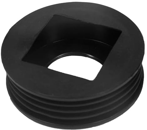 Spares2go Rainwater Downpipe Adaptor 65mm Square / 68mm Round Pipe to 110mm Soil Waste Drain Connector