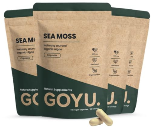 Cupplement Sea Moss Kapseln Bio 500 mg | Irish Moss Vegane Kapseln | 240 Sea Moss Kapseln mit 500 mg Bio Irish Moss. Vegan, ohne Füllstoffe, hergestellt in den Niederlanden.