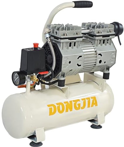 ADWOLT Silent Kompressor,680W Druckluft Kompressor,9L Kessel,45 l/min Kompressor Airpower mit ölfrei, flüsterleise Doppelzylinder