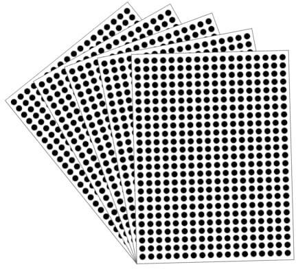 4500 Stück 6 mm farbige Punkt-Aufkleber, selbstklebende Farbcodierungsaufkleber, kleine Kreise, Farbkodierungsetiketten, runde Aufkleber, Etiketten, Garage, Verkaufspreisaufkleber, schwarz