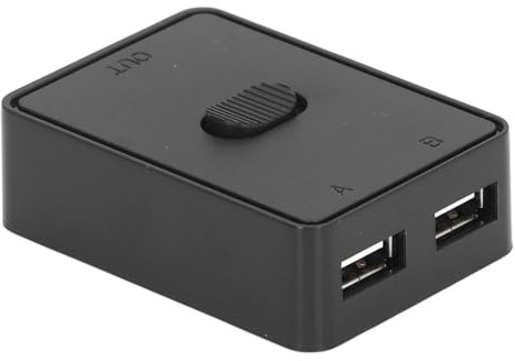 USB 2.0 Switch Selector, USB Switcher 1 in 2 Out or 2 in 1 Out Bidirectional, 2 Computers Sharing 1 USB Device, for Keyboard Mouse Printer Scanner