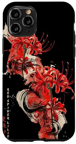 Retro Spinnenlilie in Japan Soft Grunge Pastel Goth Ästhetik Hülle für iPhone 11 Pro