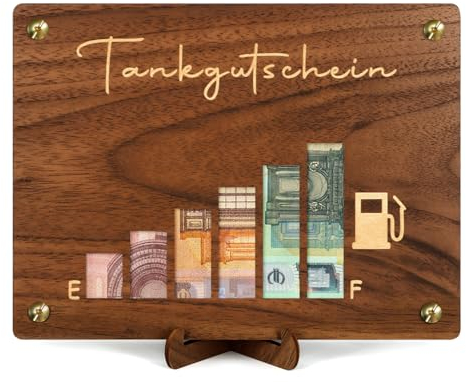 Giftota Tankgutschein Geschenke, Führerschein Bestanden Geschenk, Geburtstag Geldgeschenk Holz, Führerschein Geldgeschenke Verpackung mit Grußkarten