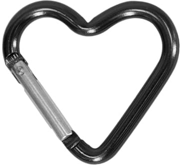 MinnowXY Karabinerhaken in Herzform, Aluminiumlegierung, Schlüsselanhänger, Karabinerhaken, Camping-Rucksack-Clips, robuster Karabiner