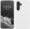 kwmobile Hülle kompatibel mit Samsung Galaxy S24 Hülle - Silikon Handy Case - Handyhülle für Samsung S24 weiche Oberfläche - kabelloses Laden für Galaxy S24 Case - Weiß matt